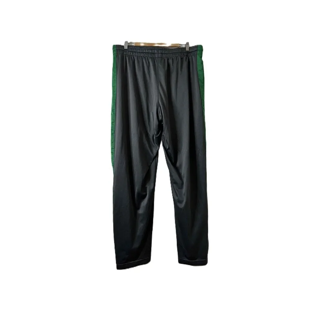 Nike Pants Mens Size XXL Black Unisex Green Side Stripe Elastic Waistband